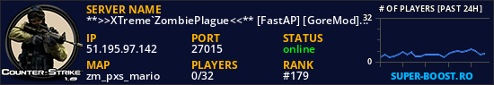 **>>XTreme`ZombiePlague<<** [FastAP] [GoreMod] [FastDL]