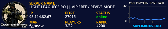 LIGHT.LEAGUECS.RO || VIP FREE / REVIVE MODE