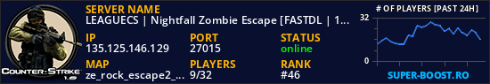 LEAGUECS | Nightfall Zombie Escape [FASTDL | 1000 FPS]