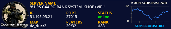 !#1 RS.G4A.RO RANK SYSTEM+SHOP+VIP !
