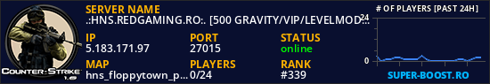 .:HNS.REDGAMING.RO:. [500 GRAVITY/VIP/LEVELMOD/SHOP]