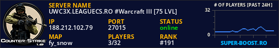 UWC3X.LEAGUECS.RO #Warcraft III [75 LVL]
