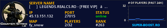[ ♥   ]  LEGENDS.REALCS.RO - [FREE VIP]   █-█-█-█-█-█-█-█-