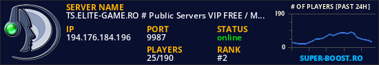 TS.ELITE-GAME.RO # Public Servers VIP FREE / Mix NON-STOP