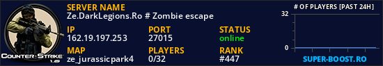 Ze.DarkLegions.Ro # Zombie escape