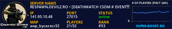RESPAWN.DEVILZ.RO • [DEATHMATCH CSDM # EVENTS]