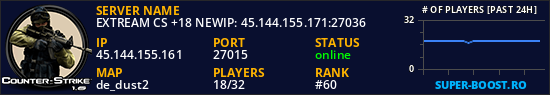 EXTREAM CS +18 NEWIP: 45.144.155.171:27036