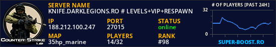 KNIFE.DARKLEGIONS.RO # LEVELS+VIP+RESPAWN