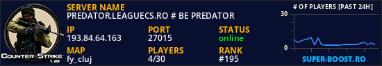 PREDATOR.LEAGUECS.RO # BE PREDATOR