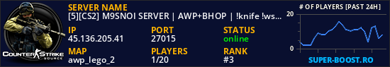 [5][CS2] M9SNOI SERVER | AWP+BHOP | !knife !ws !gloves