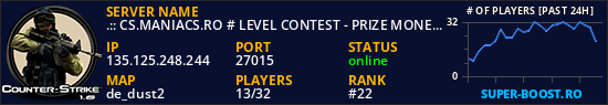 .:: CS.MANIACS.RO # LEVEL CONTEST - PRIZE MONEY + VIP ::.