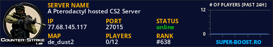 A Pterodactyl hosted CS2 Server