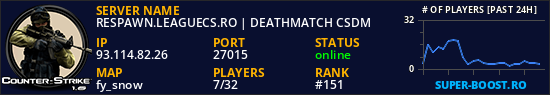 RESPAWN.LEAGUECS.RO | DEATHMATCH CSDM