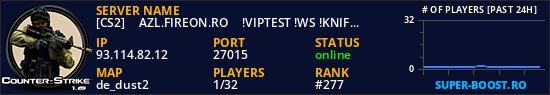 [CS2] ★ AZL.FIREON.RO ★ !VIPTEST !WS !KNIFE !GLOVES !AGENTS